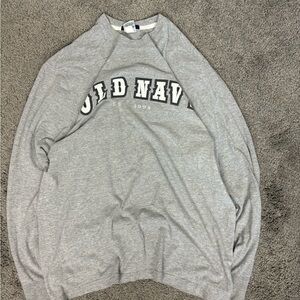 Y2k gray old navy spell‎ out long sleeve tshirt